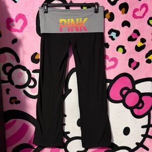 PINK Victoria’s secret fold over flare yoga pants
